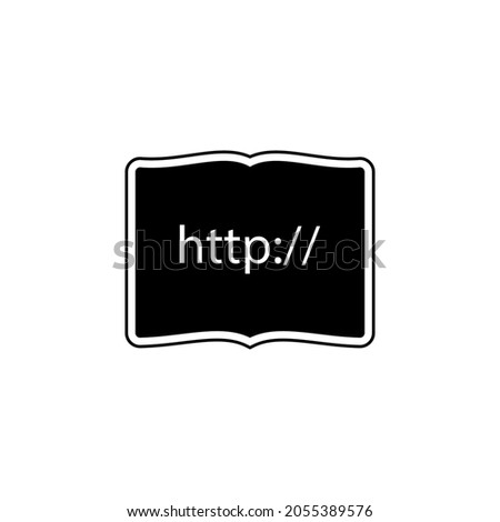 Open book, http icon in Online education set