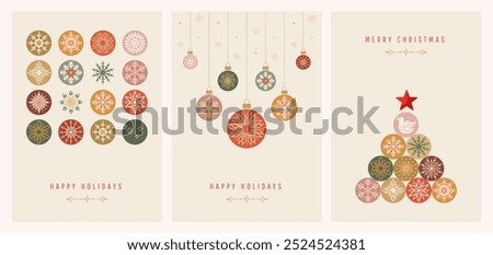 Christmas card designed with many different snowflake patterns. All in group and separate layers. Vector.