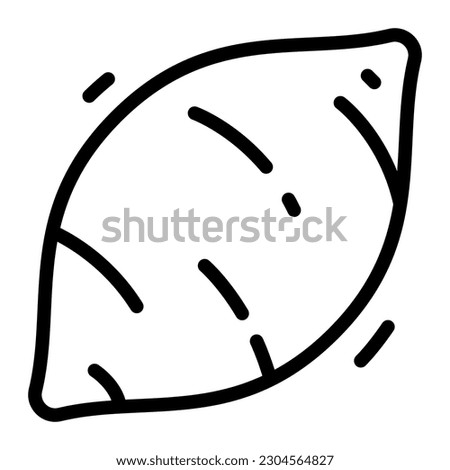 Sweet Potato Simple Line Icon Logo Symbol