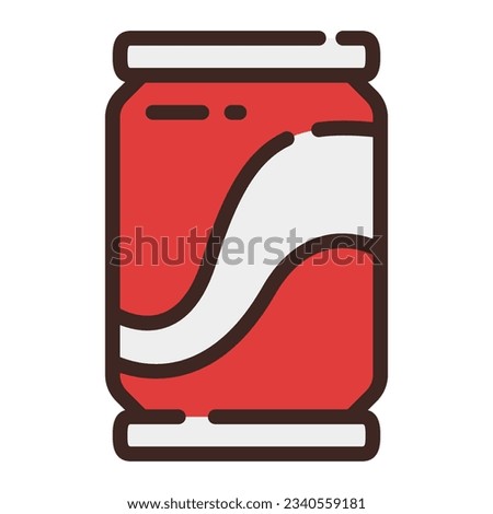 Coke Soft Drink Simple Line Icon Symbol Logo
