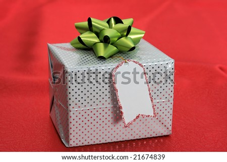Gift package with blank name card