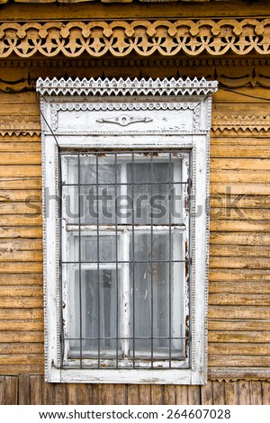 Old window in tribal russian style, Astrakhan