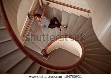 Similar – Image, Stock Photo Spiral staircase lying