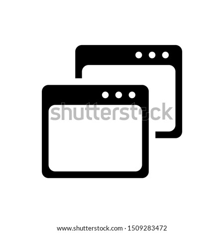 dual screen icon in flat style isolated. Vector Symbol illustration.