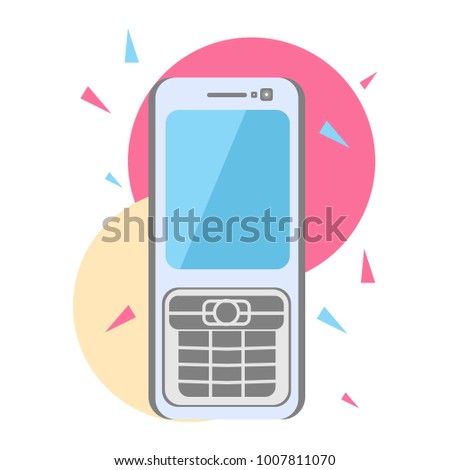 Mobile phone with empty screen to present your app, design. Vector illustration.