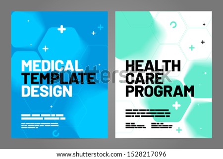 Template design with abstract background for medical layout. Vector design A4 size for poster, flyer or cover.