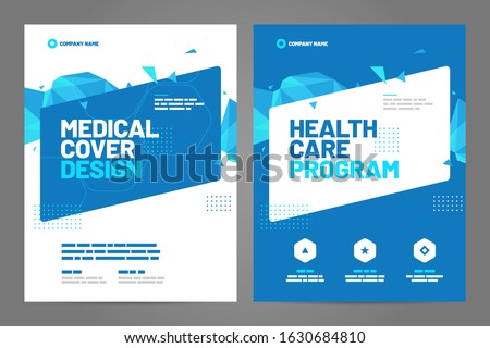Template design with abstract background for medical layout. Vector design A4 size for poster, flyer, cover or background.
