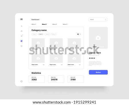 Wireframes screens. Dashboard UI and UX Kit design. Use for mobile app or website.