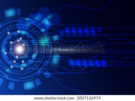 Circuit background, Beautiful appearance, Exciting, Artistic layout, Point of interest, Circle line moving towards the center, Vector illustration for wallpaper design.