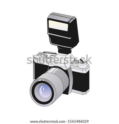 Camera on a white background