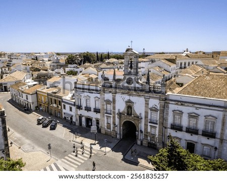 Similar – Foto Bild Stadt Faro von der Halbinsel Faro Beach aus gesehen mit den Feuchtgebieten der Ria Formosa im Vordergrund, Algarve, Portugal