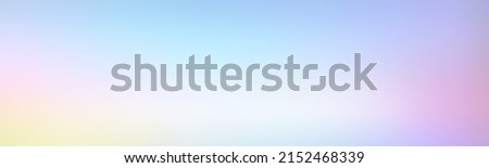 Rainbow-Colored Gradient On Clear Sky Background, Soft Lighting And Cloudless Blue Tones. Clear Sky, Pastel Rainbow, Light Blue Gradient. Rainbow-Colored Gradient Conference Posters With Clear.