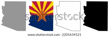 Map Arizona vector background. Isolated country texture