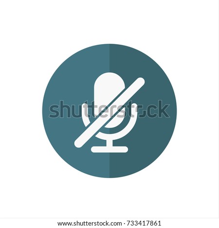 Microphone Off in trendy flat style isolated on white background. Microphone Off icon symbol for your web site design,Microphone Off logo, app, UI. Vector illustration, Microphone Off icon eps10. 