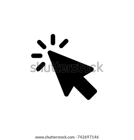 Click icon, Click icon vector, in trendy flat style isolated on white background. Click icon image, Click icon illustration