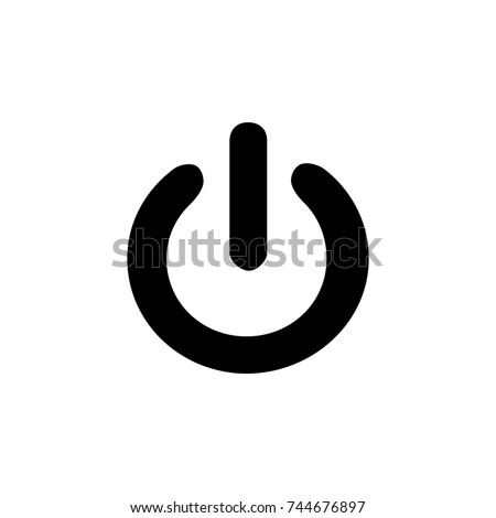 Power off, Power off icon vector, in trendy flat style isolated on white background. Power off icon image, Power off icon illustration