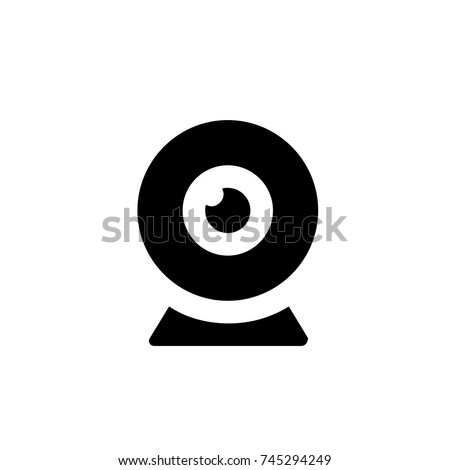 web camera, web camera icon vector, in trendy flat style isolated on white background. web camera icon image, web camera icon illustration