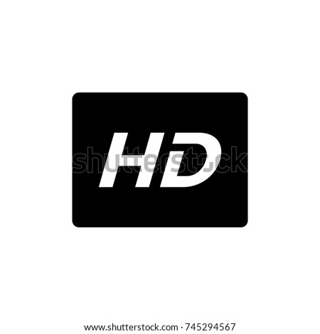 HD icon,HD icon vector, in trendy flat style isolated on white background.HD icon image,HD icon illustration