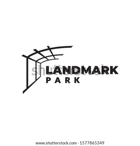 Abstract atrium landmark logo template