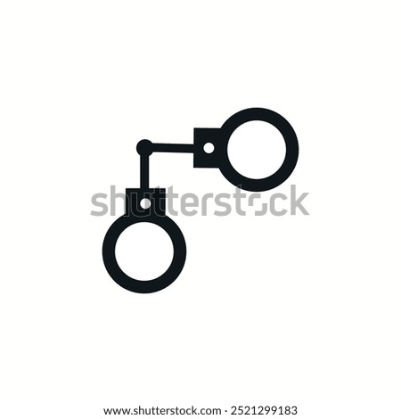 handcuffs icon or logo isolated sign Vector