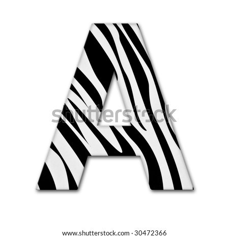 Letter A From The Alphabet. Made Of Animal Print. It Has A Clipping ...