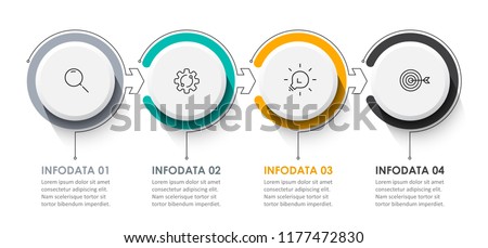 Vector Infographic label design with icons and 4 options or steps. Infographics for business concept. Can be used for presentations banner, workflow layout, process diagram, flow chart, info graph