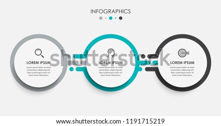 Vector Infographic label design template with icons and 3 options or steps.  Can be used for process diagram, presentations, workflow layout, banner, flow chart, info graph.