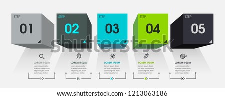 Vector Infographic label design with 5 options or steps. Infographics for business concept. Can be used for presentations banner, workflow layout, process diagram, flow chart, info graph