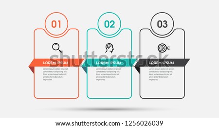 Vector Infographic design template with icons and 3 options or steps.  Can be used for process diagram, presentations, workflow layout, banner, flow chart, info graph.