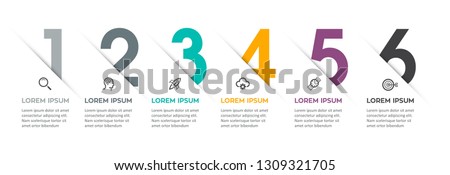 Vector Infographic label design with icons and 6 options or steps. Infographics for business concept. Can be used for presentations banner, workflow layout, process diagram, flow chart, info graph