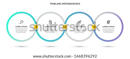 Vector Infographic design template with 4 options or steps.  Can be used for process diagram, presentations, workflow layout, banner, flow chart, info graph.