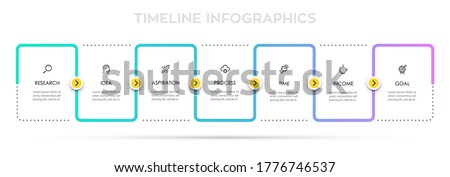Vector Infographic design with 7 options or steps. Infographics for business concept. Can be used for presentations banner, workflow layout, process diagram, flow chart, info graph