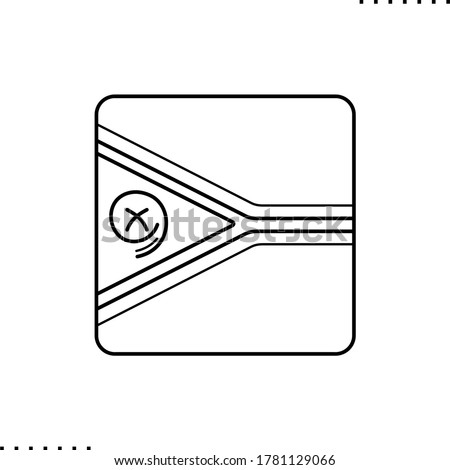 Vanuatu square flag, vector icon in outlines 