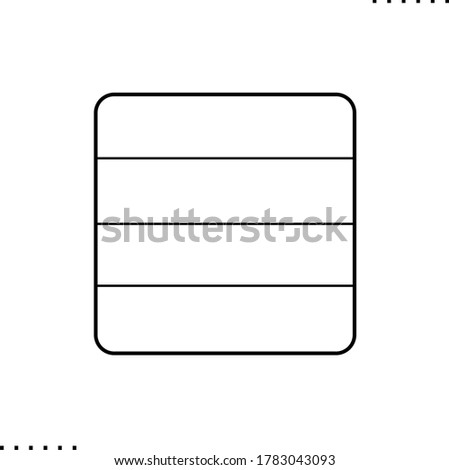 Mauritius square flag vector icon in outlines 