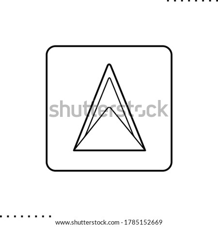 Saint Lucia square flag vector icon in outlines 