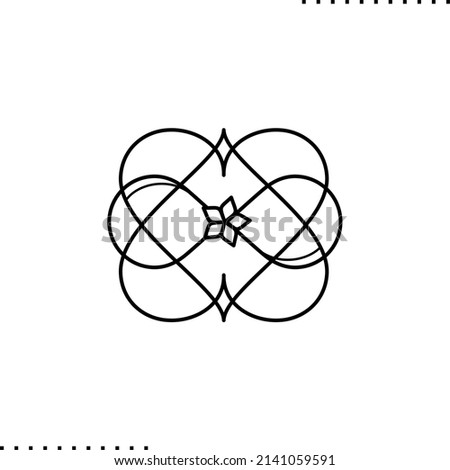 Celtic Irish tattoo infinity hearts. Roses of rock gem, Deviant art  vector illustration isolated on white
