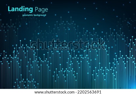 abstract background with lines and dots. vertical lines on the background. 3D Abstract Mesh Background with Circles, Lines and Shapes 