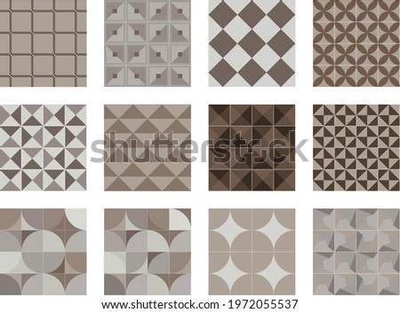 Collection of floors and tiles for architectural projects - classic styles
