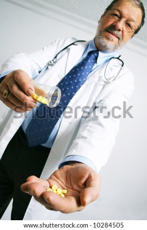 Doctor with pills