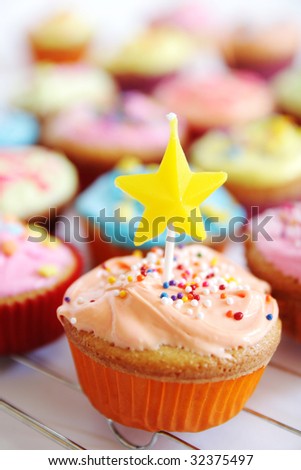 Cup cake with candle