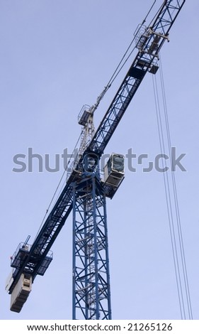 big blue crane