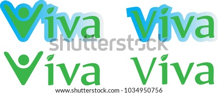 Word viva written with symbols that represent health.