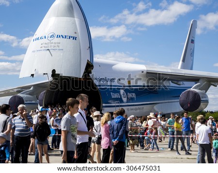 Ulyanovsk/Russia  -  08/15/2015.  Holiday - Day of Civil Aviation.