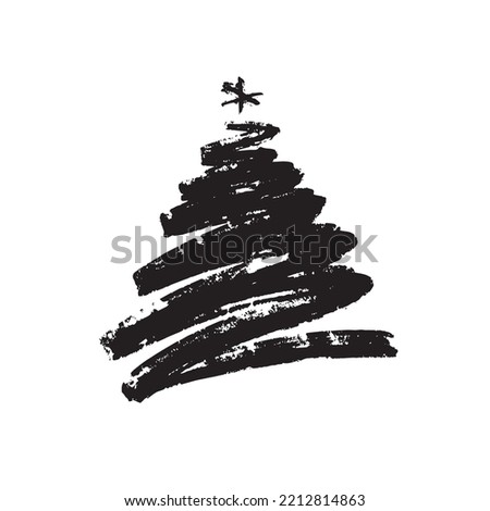 Similar – Image, Stock Photo A Christmas tree painted with a child’s hand | Light painting with green light