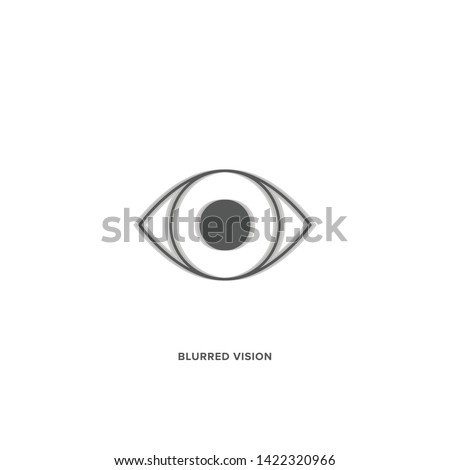 Blurred Vision Icon. Clean, Minimal, Flat and Simple Vector Icon for Web and App. EPS10 Illustrator with Layers. Easy to Edit.