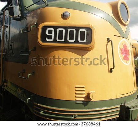 1947 GE diesel electric locomotive.  This particular engine was the first road freight diesel built for a Canadian railway.  It was in service until the 1990s & was used in the movie \