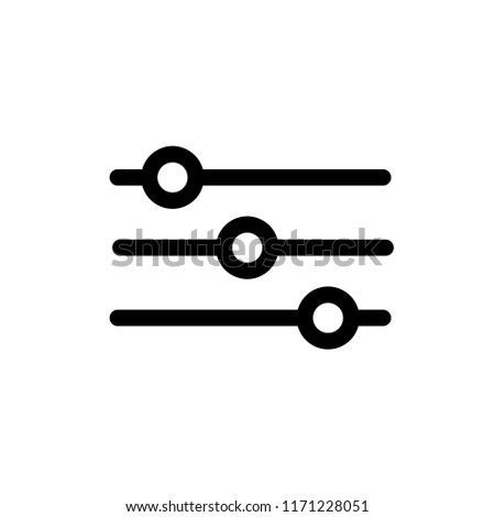 Adjustment button icon vector.