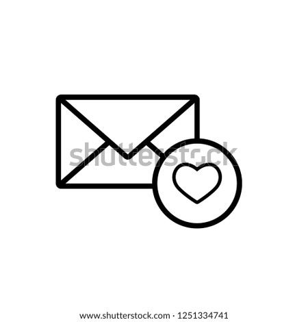 Message Icon Vector Template. Envelope Sign and Symbol Illustration. UI on Line Art Style. EPS 10.