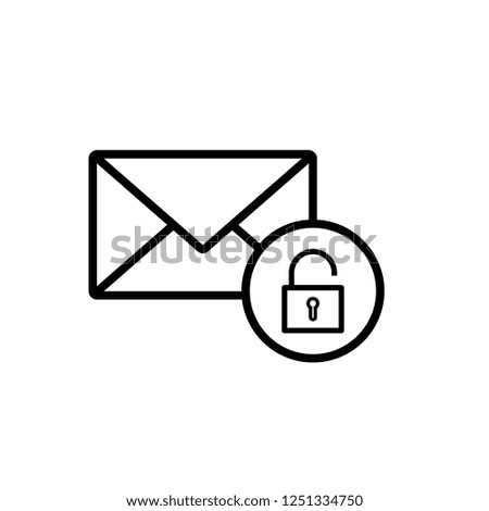 Message Icon Vector Template. Envelope Sign and Symbol Illustration. UI on Line Art Style. EPS 10.