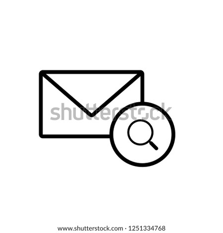 Message Icon Vector Template. Envelope Sign and Symbol Illustration. UI on Line Art Style. EPS 10.